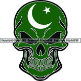 Country Flag Skull Pakistan ClipArt SVG