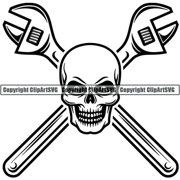 Mechanic Repair Shop Garage Logo ClipArt SVG