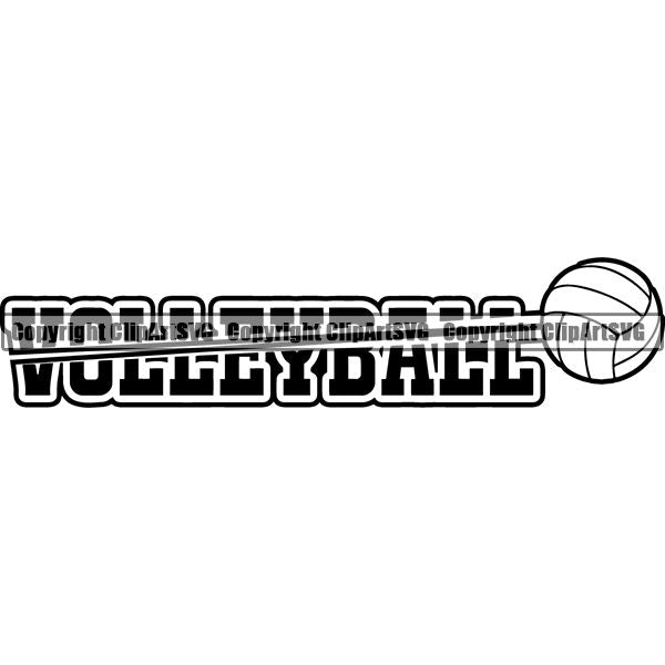 Sports Game Volleyball Sliced ClipArt SVG
