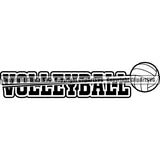 Sports Game Volleyball Sliced ClipArt SVG