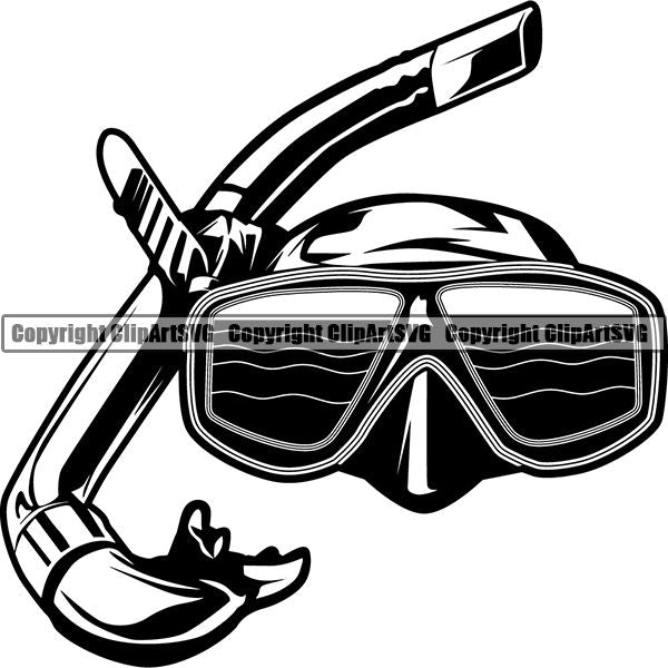 Diving Dive Diver Equipment Nautical Sailing Boating Sail Boat Sailboat ClipArt SVG