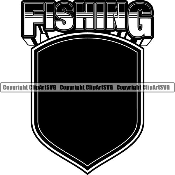 Sports Game Hunting Fishing Hunt Fish Logo ClipArt SVG