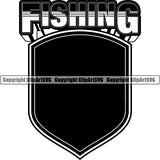 Sports Game Hunting Fishing Hunt Fish Logo ClipArt SVG