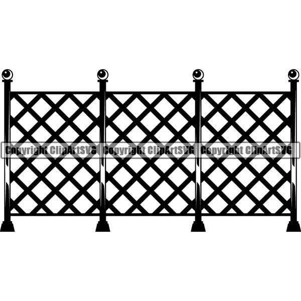 House Fence ClipArt SVG