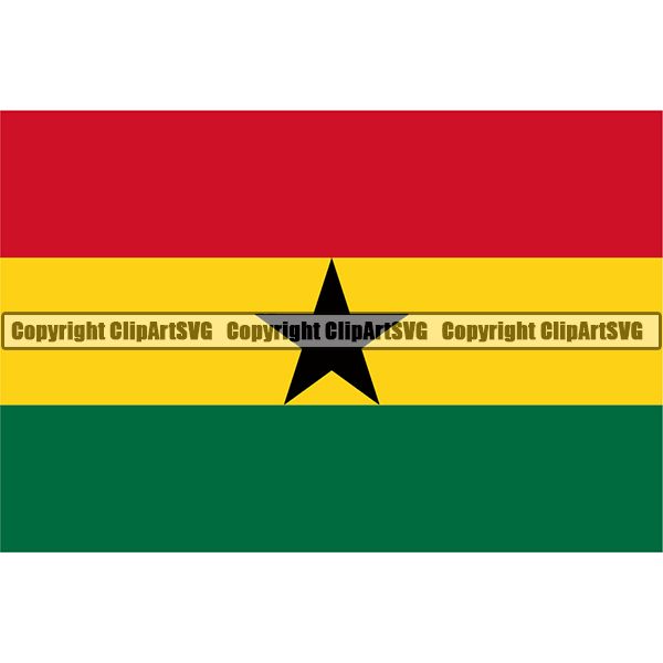 Country Flag Square Ghana ClipArt SVG