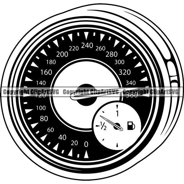 Sports Car Racing Guage ClipArt SVG