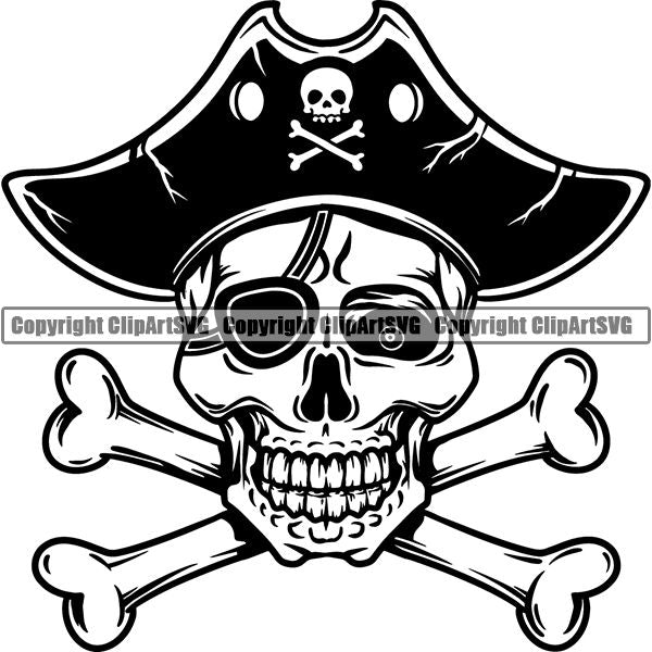 Pirate Sea Gangster Criminal Warrior ClipArt SVG