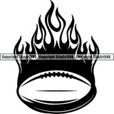 Sports Game Football Fire ClipArt SVG