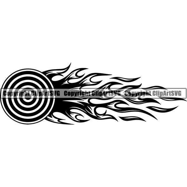 Sports Game Archery Fire ClipArt SVG