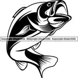 Sports Game Fishing Hunting Fish Hunt Bass ClipArt SVG