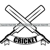 Sports Game Cricket ClipArt SVG