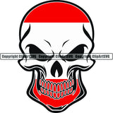 Country Flag Skull Austria ClipArt SVG