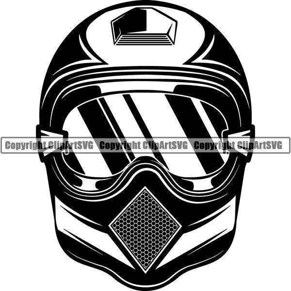 Motorcycle Sports Racing Helmet ClipArt SVG