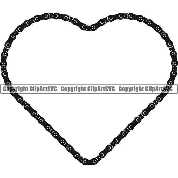 Sports Bicycle Chain Black Heart.jpg