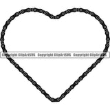 Sports Bicycle Chain Black Heart.jpg