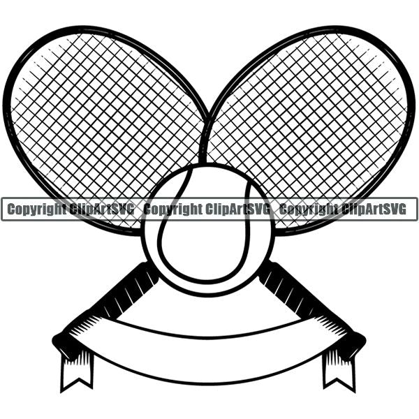 Sports Game Tennis Logo ClipArt SVG