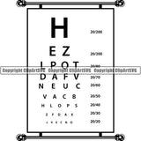Medical Doctor Nurse Hospital Eye Chart ClipArt SVG