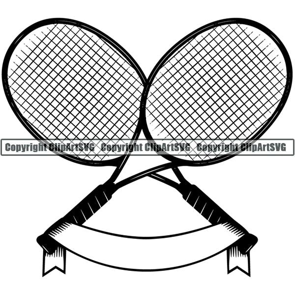 Sports Game Tennis Logo ClipArt SVG