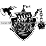 Viking Warrior Logo ClipArt SVG