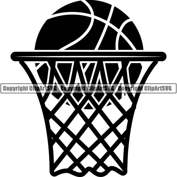 Sports Game Basketball Goal Net Rim ClipArt SVG