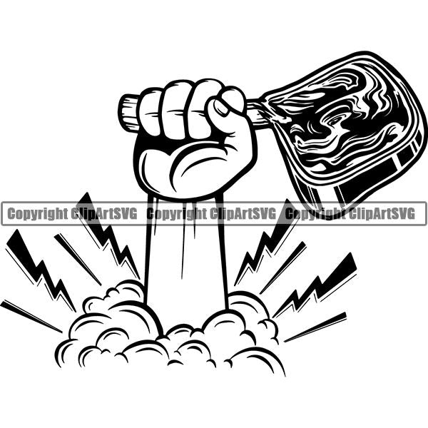 Cooking BBQ Bar-B-Que Barbque Chef Cook Butcher Logo ClipArt SVG