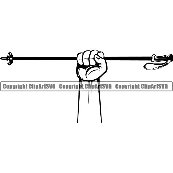 Sports Skiing Ski Snowboarding Snowboard Ski Poles ClipArt SVG