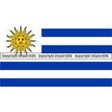 Country Flag Square Uruguay ClipArt SVG