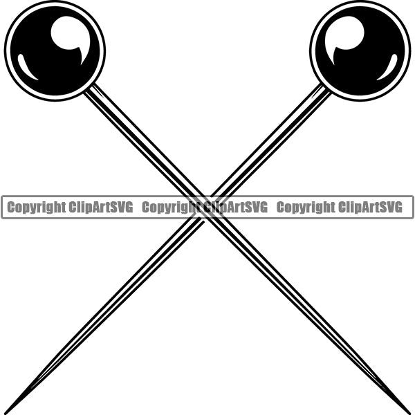 Tailor Seamstress Alterations Pin ClipArt SVG