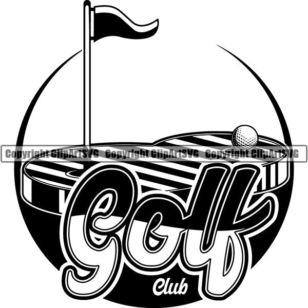 Sports Game Golf Logo ClipArt SVG