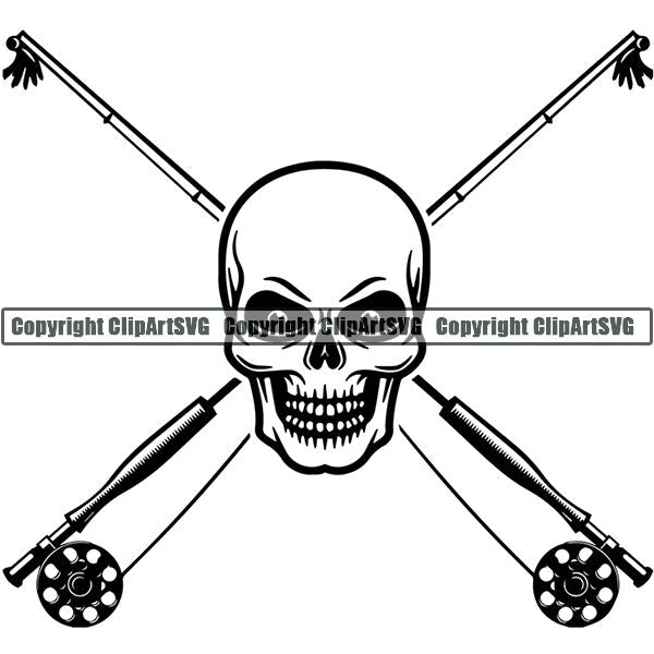 Sports Game Fishing Hunting Fish Hunt Logo ClipArt SVG