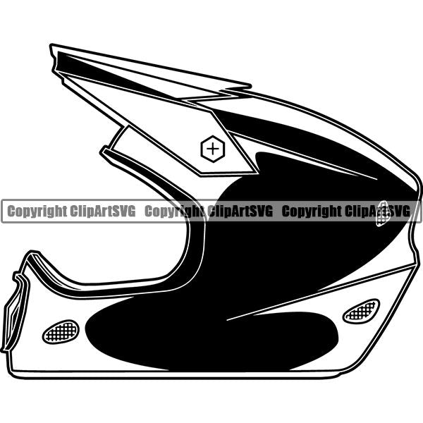 Motorcycle Helmet Visor Super Dirt Bike Motocross Motorcross Motor Moto Cross Off Road Extreme Race Racing Racer Design Element Art Logo Clipart SVG
