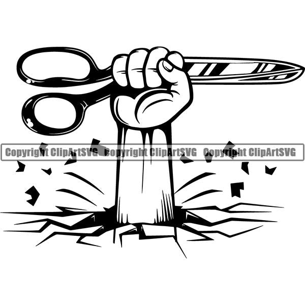 Tailor Seamstress Alterations Scissors ClipArt SVG