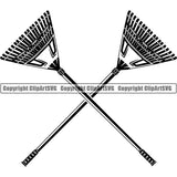 Hobby Gardening Rake ClipArt SVG