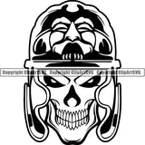 Spartan Warrior Gladiator Mask Skull ClipArt SVG
