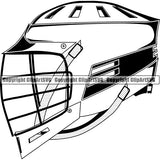 Sports Game Lacrosse Helmet ClipArt SVG