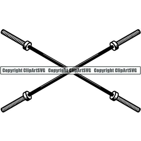 Gym Sports Bodybuilding Fitness Muscle Logo ClipArt SVG