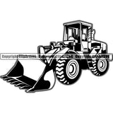 Construction Building Repair Service Wheel Loader ClipArt SVG