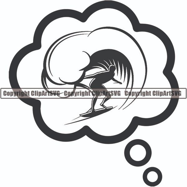 Sports Surfing Surf Callout ClipArt SVG
