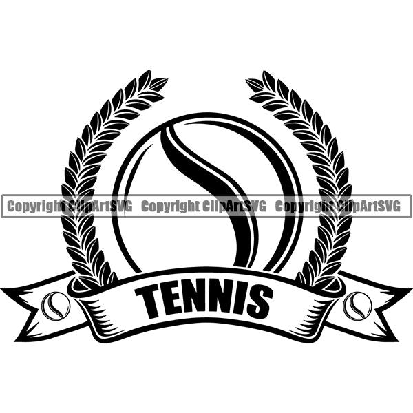 Sports Game Tennis Logo ClipArt SVG