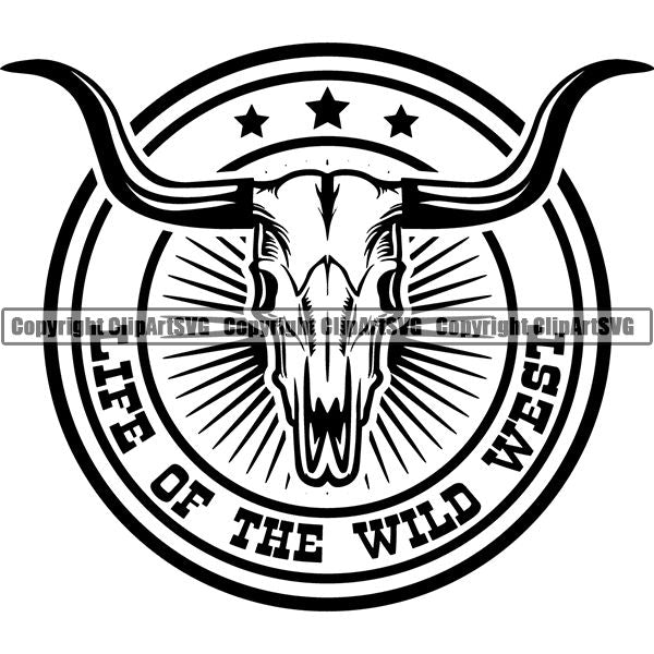 Occupation Cowboy Logo ClipArt SVG