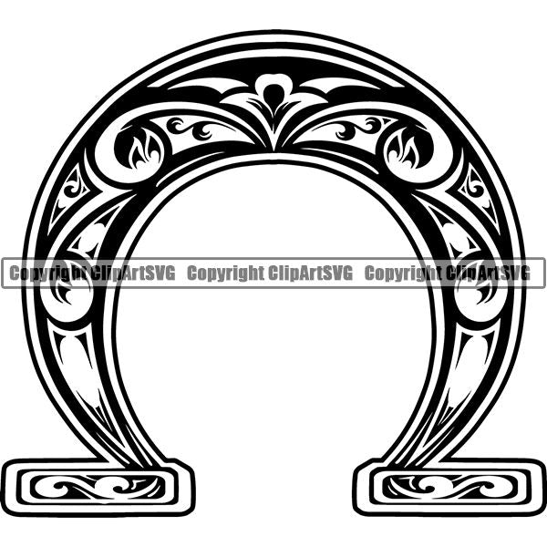 Occupation Cowboy Horse Shoe ClipArt SVG