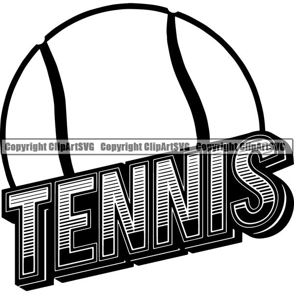 Sports Game Tennis Logo ClipArt SVG