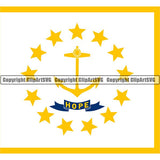 State Flag Square Rhode Island ClipArt SVG