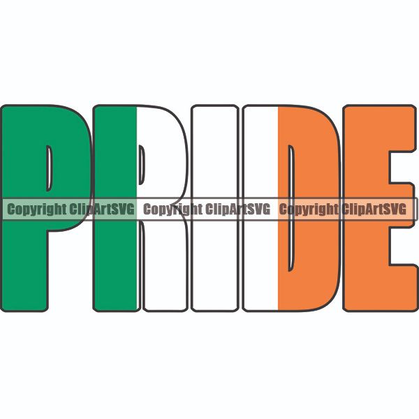 Flag Country Pride Ireland ClipArt SVG