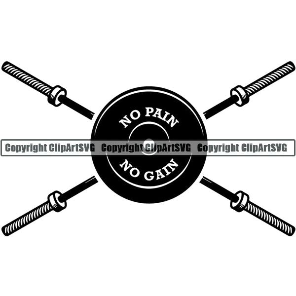 Gym Sports Bodybuilding Fitness Muscle Logo ClipArt SVG