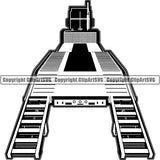 Truck Driver Trucking Trucker Driving Transportation Semi Flatbed Tractor Trailer ClipArt SVG