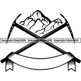 Mountain Climbing Rock Climber Logo ClipArt SVG
