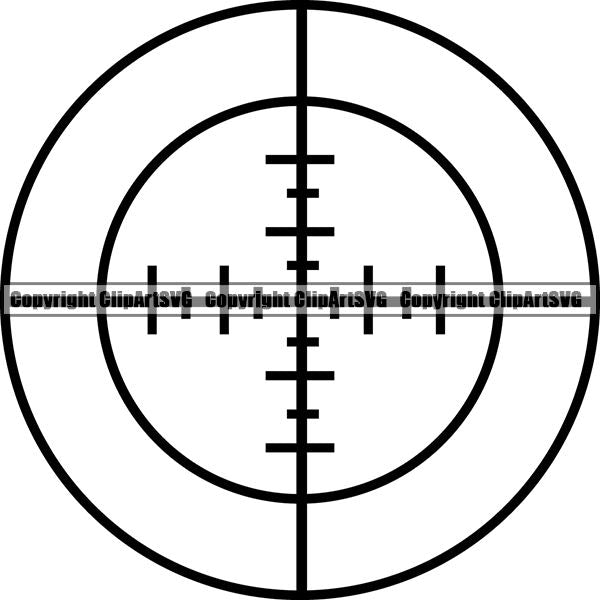 Military Weapon Gun Scope ClipArt SVG