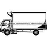 Truck Driver Trucking Trucker Driving Transportation Refrigeration ClipArt SVG