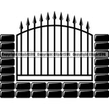 House Fence ClipArt SVG